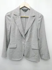 ◇ Θ INDIVI インディヴィ 1B 長袖 テーラードジャケット サイズ38 グレー系 レディース P  【1409250039430】