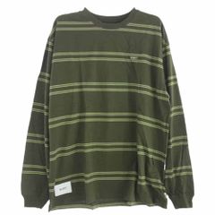WTAPS ダブルタップス 21SS 211ATDT-CSM24 JAM 02 LS  COTTON ロングスリーブ Tシャツ ロンT 長袖 グリーン【新古品】【未使用】【中古】