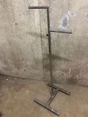 中古 什器 中古什器 段差ハンガーラック   什器　陳列　フック　売場　販促　スチール　デコ　ストアエキスプレス　POP　看板  什器デポ