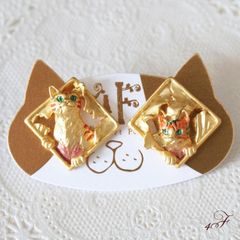 4F パルナートポック  [送料無料]  障子破りピアス  正規取扱店  アクセサリー ネコ ねこ 猫 子猫 雑貨 小物