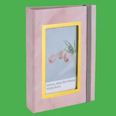 【お取り寄せ】ナカバヤシ Nakabayashi チェキ用ポケットアルバム 20枚収納 大理石風 ピンク A-CK-201-P