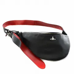 ヴィヴィアンウエストウッド Vivienne Westwood オーブロゴ パンクボディバッグ レザー 黒 ブラック /AN20