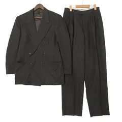 V2 BY VERSACE ヴェルサーチ ウール セットアップ ストライプ グレー (メンズ 48) 中古 古着 A2232