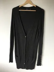 ザラ ロングニットカーディガン レディース M ダークグレー 2661202510040002