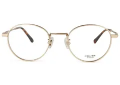 ポリス POLICE EXIT コラボ vplc98j c.0383 ゴールド 兼近大樹さん着用モデル メガネ フルリム ボストン めがね 眼鏡 新品 送料無料 49□21 おしゃれ オシャレ