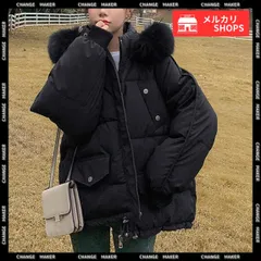 【送料無料】ダウンコート フード エコダウンジャケット カジュアル フーディー 中綿ブルゾン レディース 厚手 アウター 体型カバー 韓国 ゆったり 中綿コート フェイクダウン ウィンターコート フードファー 新品 未使用 CH6JIUZHAO-001