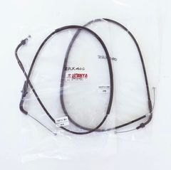 新品 ZRX400 １０センチロング スロットルワイヤー スロットルケーブル ２本セット（引き/戻り）