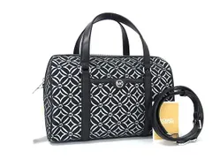 ■新品■未使用■ MICHAEL KORS マイケルコース キャンバス×レザー 2WAY トートバッグ ショルダー ブラック系×シルバー系 BJ9382