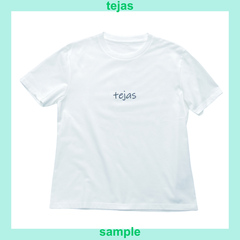 ＜tejas(テジャス)＞message-T [TL21351] (ホワイト(tejas))トップス　Tシャツ　ヨガウェア　サンプル品
