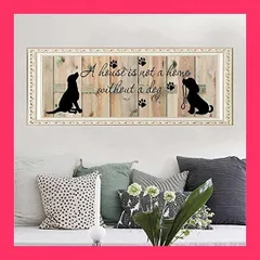 【スタッフおすすめ！】5Dダイヤモンドアート塗装 ダイヤモンドアート 犬のいない家は家ではない 大きいサイズモザイクアート DIY 手芸キット ダイヤモンドビーズ絵画 キット 人気 手作り芸術品装飾 大人、子供、初心者向け ビーズアート 3