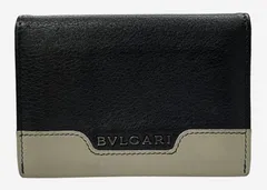 ブルガリ カードケース 二つ折り ブラック バイカラー レザー 黒 ロゴ メンズ レディース 名刺入れ 定期入れ BVLGARIのサムネイル