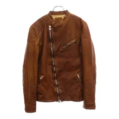 ISAMU KATAYAMA BACKLASH (イサムカタヤマバックラッシュ) 19AW フレンチショルダー セミダブル ライダース レザージャケット ブラウン 1842-01のサムネイル