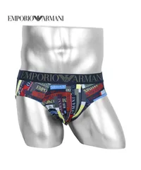 エンポリオアルマーニ ブリーフ メンズ 1枚 前閉じ 下着 emporio armani ea s m l xl マルチロゴ 【メール便】 正規品 新品 男性 517986
