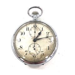 精工舎 SEIKOSHA 懐中時計 秒時計一型乙 横 砲 クロノグラフ NO.7121號 稼動【OE-825】