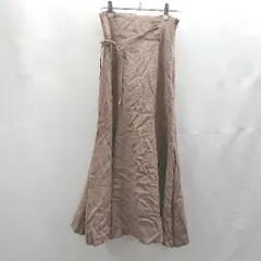 ◇ ⊂ NICE CLAUP ナイスクラップ シンプル 無地 ロング マーメイド スカート サイズS ブラウン レディース E  【1502180050558】