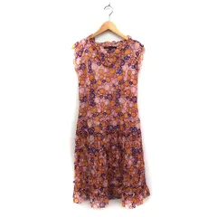 マークジェイコブス MARC JACOBS 国内正規品 花柄 シルク ワンピース ロング丈 ノースリーブ フリル 6 ピンク /FT11のサムネイル