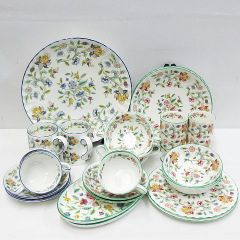 MINTON ミントン ハドンホール サービスボウル  プレート オーバルトレイ パスタボール フルーツソーサー マグカップ スープカップ ゴブレットペア ペアカップソーサー まとめ売り グリーン ブルー 紙箱付き Z0001-0430①