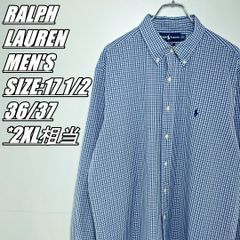 US古着】RALPH LAUREN ラルフローレン SLIM FIT チェック柄長袖シャツ