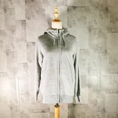 ユニクロ UNIQLO ユニセックス スウェット パーカー 【M】 グレー ボア 長袖 ジップアップ カジュアル シンプル 防寒 秋 冬