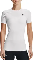【送料無料】 アンダーアーマー レディース Tシャツ トップス Under Armour Women's HeatGear Compression Short-Sleeve T-Shirt White/Black