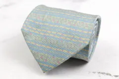 エレッセ ブランドネクタイ ボーダー柄 ドット シルク コットン 日本製 PO  メンズ ブルー ellesse 【中古】