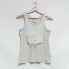新品未使用　クロエ　Chloe タンクトップ Chloé コットンクロシェニット製クロップドロゴ タンクトップ
