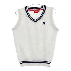 サイズ：2 NEW BALANCE GOLF ニューバランス  Vネック ニットベスト  ホワイト系 [240101504777] ゴルフウェア レディース ストスト