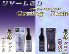 UV-LEDコーティング樹脂「星の雫グロス」「星の雫マット」