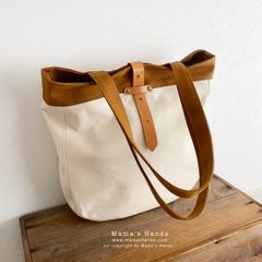 ハンドメイド 2wayハンドバッグ 岡山ホワイトデニム 南京錠付き - メルカリ