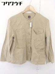 ◇ merlot メルロー 長袖 ノーカラー ジャケット ベージュ レディース  【1107080001541】のサムネイル