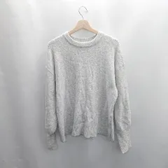 ◇ ⊇ Discoat ディスコート スリット入り 長袖 ニット セーター サイズF ライトグレー系 レディース E  【1502180046490】