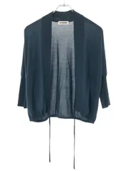 JIL SANDER ジルサンダー カシミヤシルクショールカラーニットカーディガン ブルー 34のサムネイル
