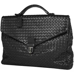 ボッテガヴェネタ BOTTEGAVENETA イントレチャート ビジネスバッグ ショルダーバッグ メッシュ ハンドバッグ ビジネスバッグ レザー ブラック レディース 【中古】のサムネイル