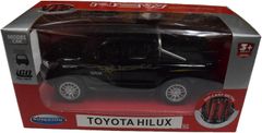 【業界最安値】【在庫豊富】Toyota Hilux 1/40スケール 赤/青/白/黒/黄 DIECAST ダイキャスト ミニカー プルバック機能付き 完成品 (black)