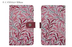 BEST OF MORRIS ウイリアム・モリスのスマホケース　サイズH14.6×W8cm　ウイローボウRED