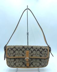 ▢◆COACH コーチ 6095 シグネチャー キャンバス レザー ショルダー ワンショルダー レディース