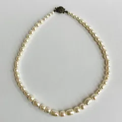 MIXバロックパールミディアムネックレス/約50cm/クリームツートン/真鍮古美/made in japan