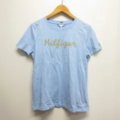 トミーヒルフィガー TOMMY HILFIGER 半袖 Tシャツ ロープロゴ刺繍 S 水色 ブルー クルーネック タグ付き