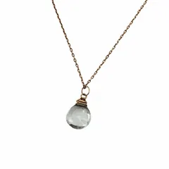 アガット agete しずくモチーフ ネックレス ペンダント K10 ゴールド 金 アクセサリー /VU♦ 1228のサムネイル