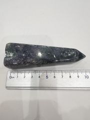 【E28219】グレープアゲート ポイント研磨　ぶどう状玉髄 グレープカルセドニー 天然石 鉱物  グレープアゲート 玉髄 カルセドニー