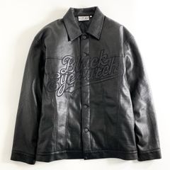 8d13 BlackEyePatch ブラックアイパッチ 22AW SCRIPT FAUX LEATHER JACKET  スクリプト フェイクレザージャケット Lサイズ ブラック