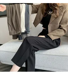 ボトムス ワイドパンツ レディース きれいめ ワイド ロング 長ズボン ロングパンツ ハイウェスト ロング丈 ゆったり ノーアイロン ストレッチ 美脚パンツ サイドポケット 通気性 シンプル 秋 冬 春 夏 大きいサイズmucqin01