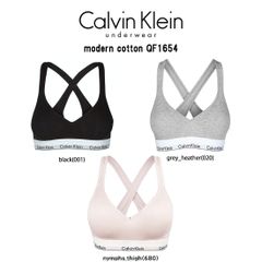 Calvin Klein(カルバンクライン)ck レディース ブラレット ブラジャー ロゴ コットン ノンワイヤー カップ付き 女性用 下着 modern cotton QF1654