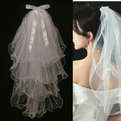 신부 웨딩 베일 레이디스 나비 매듭 사진 귀여운 결혼식 2차회 파티 드레스 원피스 연주회 코스프레 의상 미니 큰 사이즈 인어 속옷 이너 롱 3m 쇼트 머리 장식 미들 꽃 미니 블랙 카드 크리스마스 리본