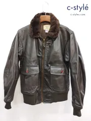 N216 [秋冬物][人気] AVIREX アヴィレックス レザージャケット 40 ブラウン TYPE G-1 MIL-J-7823E | G★