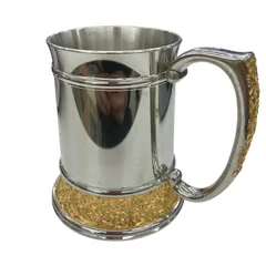 186000　ROYAL SELANGUR PEWTER　ロイヤルセランゴールピュータ　錫ビアジョッキ　24金紋様のサムネイル