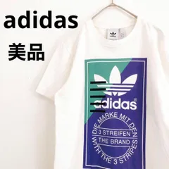 【美品】adidas　アディダス　半袖Tシャツ　トレフォイルロゴ　ビッグロゴ　S
