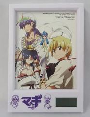 【中古】置き時計・壁掛け時計(キャラクター) アラジン＆アリババ＆シンドバッド＆白龍 フォトフレームクロック 「マギ」月刊アニメディア2013年10月号付録