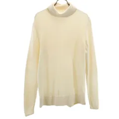 UNIQLO AND LEMAIRE ユニクロ アンド ルメール カシミヤ100% 長袖 タートルネック セーター L オフホワイト ニット レディース 古着