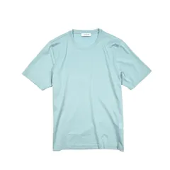GRAN SASSO グランサッソ / Tシャツ スムースコットン カットソー クルーネック 半袖 春夏 メンズ コットン 100% ライトブルー イタリア製 422873